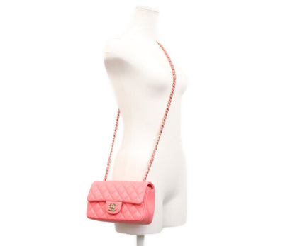 CHANEL シャネル A69900 ピンク ラム ゴールド金具 ミニマトラッセ20 バッグ ショルダーバッグ