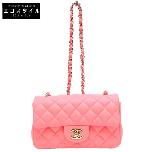 CHANEL シャネル A69900 ピンク ラム ゴールド金具 ミニマトラッセ20 バッグ ショルダーバッグ