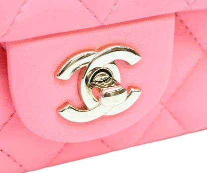 CHANEL シャネル A69900 ピンク ラム ゴールド金具 ミニマトラッセ20 バッグ ショルダーバッグ