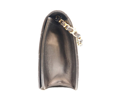 CHANEL シャネル 5番 A03568 黒 ラム フルフラップ G金具 プッシュロック マトラッセ23 バッグ ショルダーバッグ