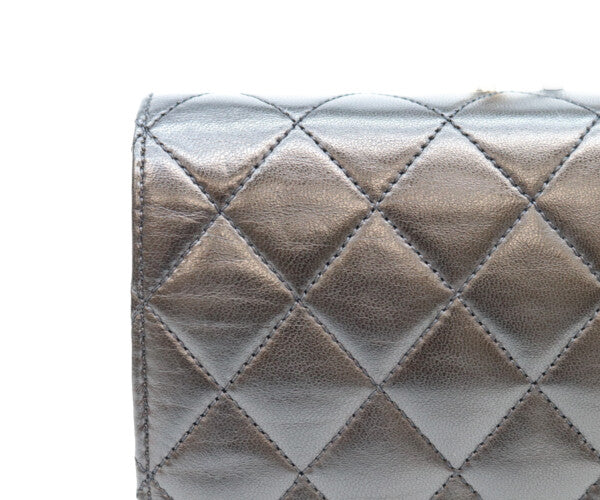CHANEL シャネル 5番 A03568 黒 ラム フルフラップ G金具 プッシュロック マトラッセ23 バッグ ショルダーバッグ