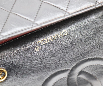CHANEL シャネル 1番 A03571 黒 ゴールド金具 ターンロック フルフラップ ミニマトラッセ19 ショルダーバッグ