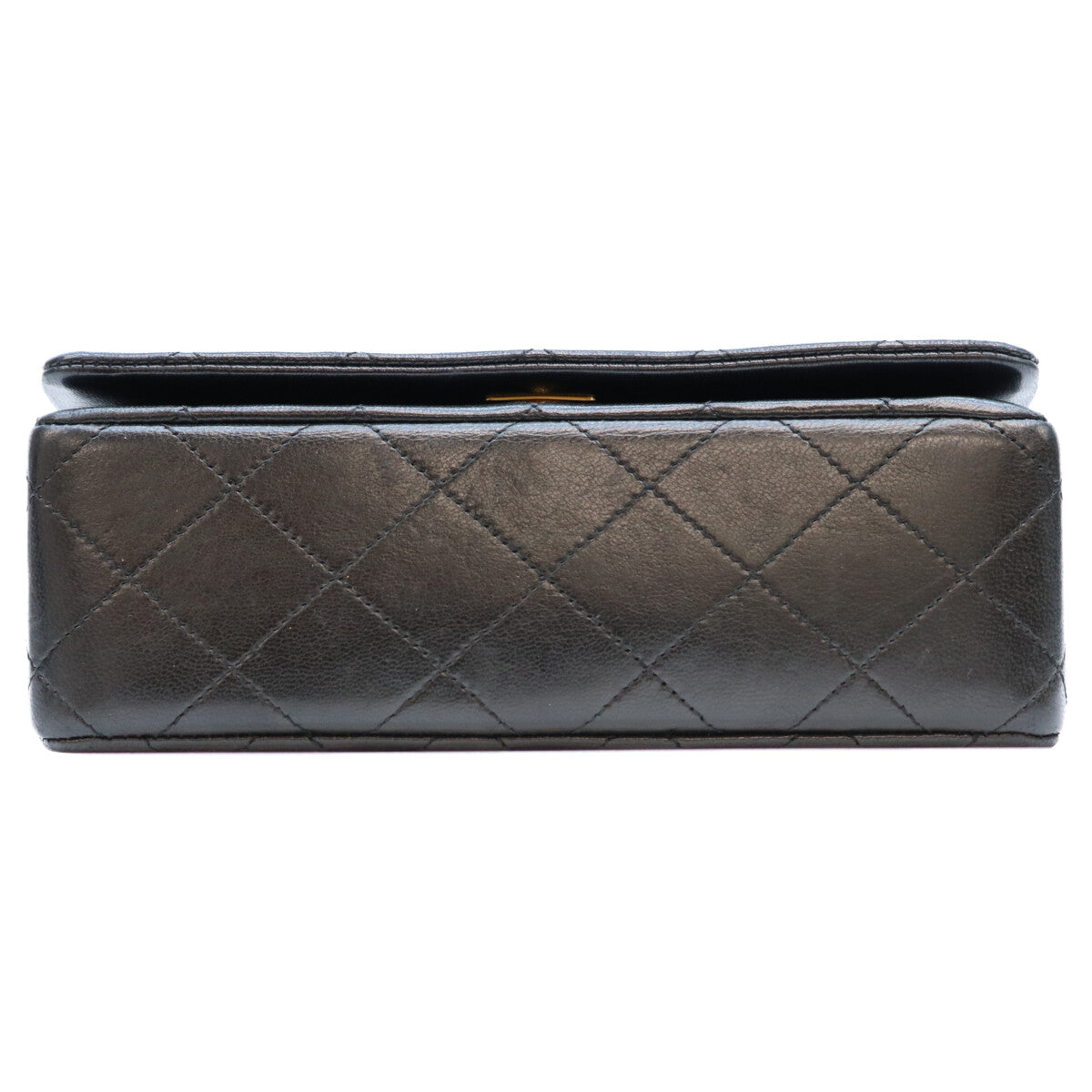 CHANEL シャネル No. 1 A03571 Black Gold Hardware Turn-Lock Full-Flap Mini Matelassé 19 Shoulder Bag