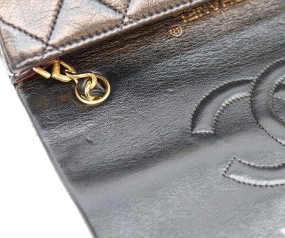 CHANEL シャネル 1番 A03571 黒 ゴールド金具 ターンロック フルフラップ ミニマトラッセ19 ショルダーバッグ