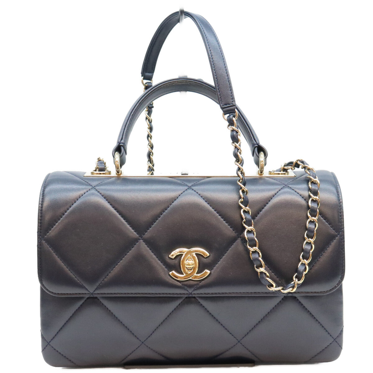 CHANEL シャネル 28番 A69923 黒 ラムスキン ゴールド金具 トレンディCC 2WAY バッグ ショルダーバッグ