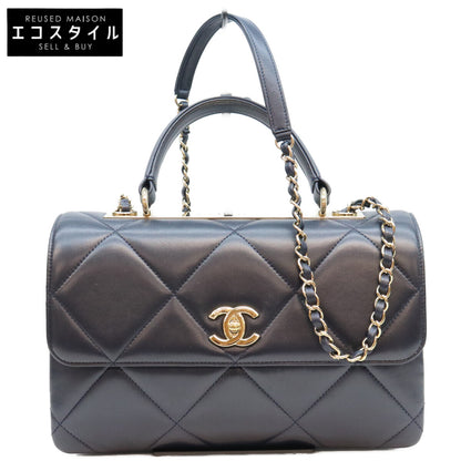 CHANEL シャネル 28番 A69923 黒 ラムスキン ゴールド金具 トレンディCC 2WAY バッグ ショルダーバッグ