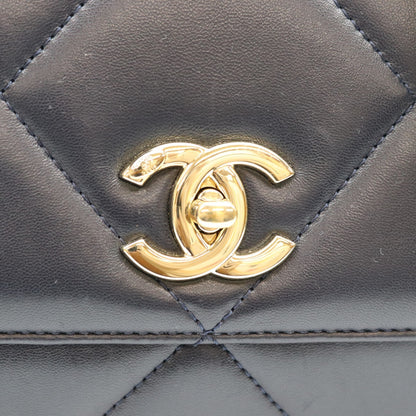 CHANEL シャネル 28番 A69923 黒 ラムスキン ゴールド金具 トレンディCC 2WAY バッグ ショルダーバッグ