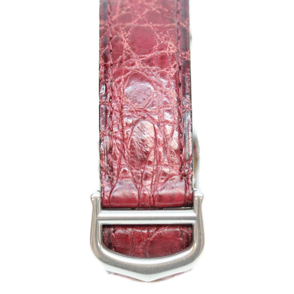 Cartier カルティエ 99‐03年 925 マストタンク GM/XL デイト SS クロコ 白ローマ文字盤 QZ 時計 腕時計