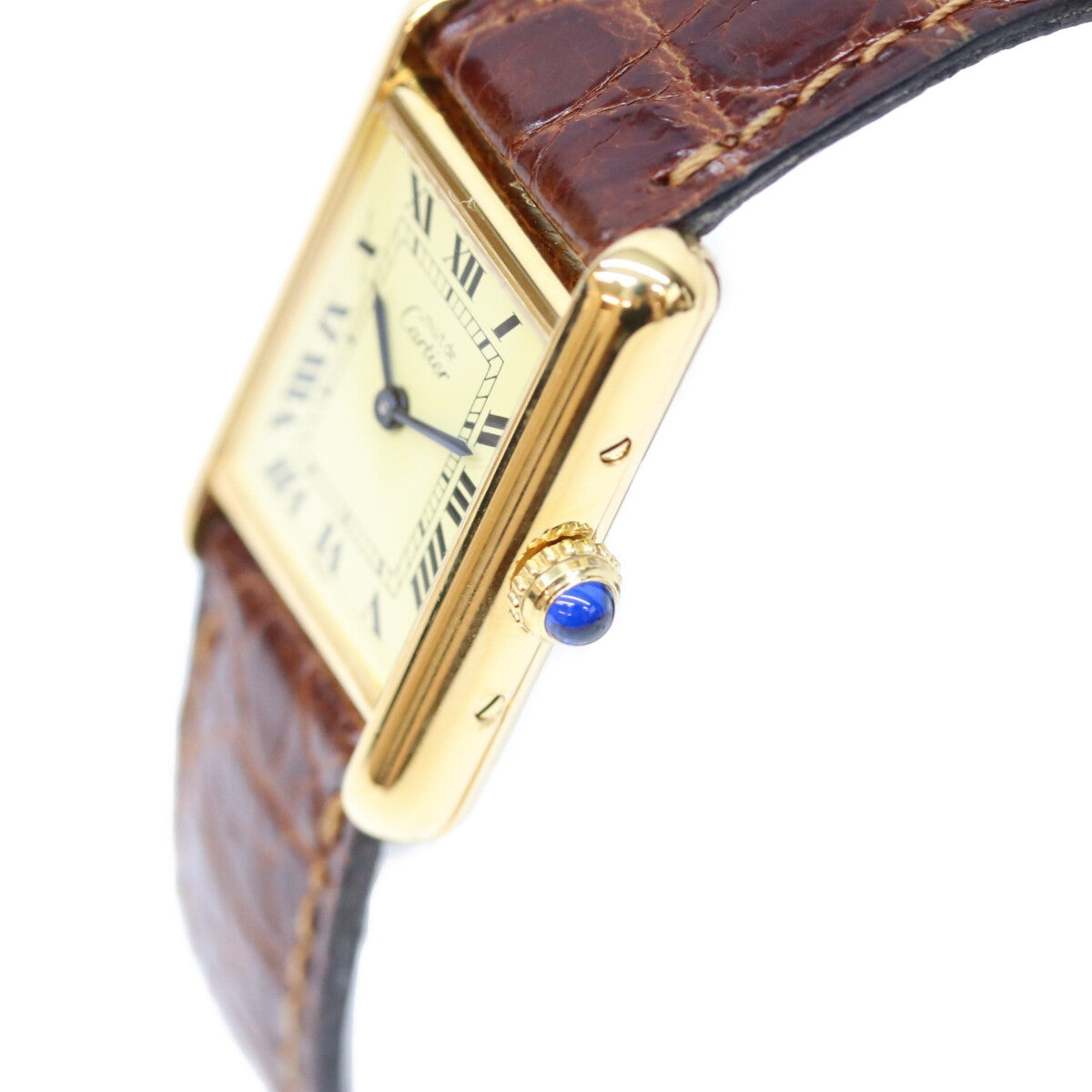 Cartier カルティエ 82-95年 925 マストタンクSM ヴェルメイユ アイボリーローマ文字盤 QZ 時計 腕時計