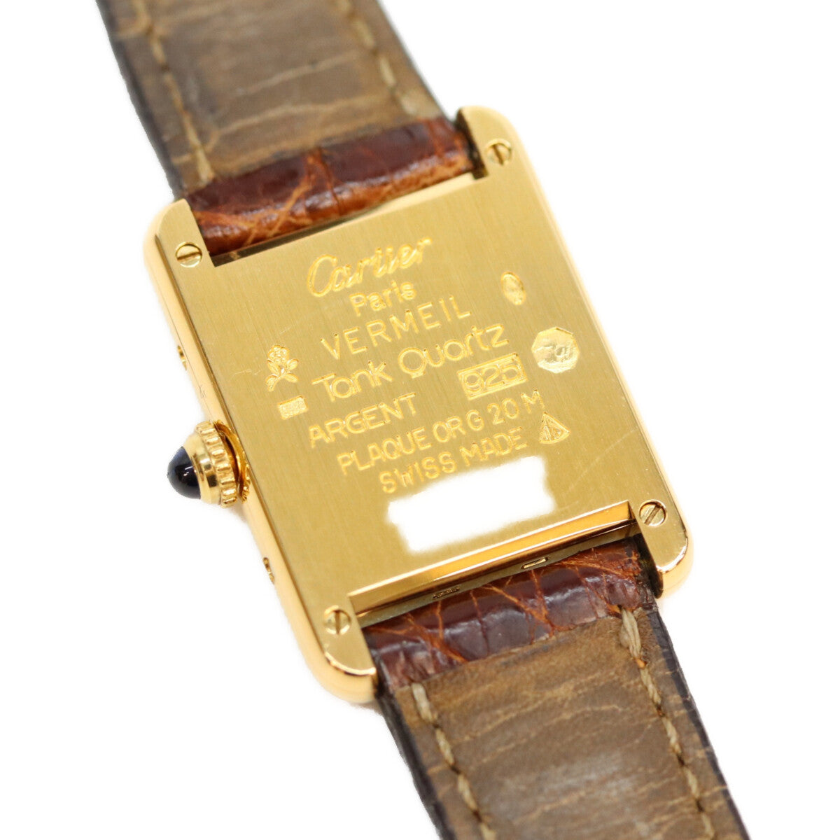 Cartier カルティエ 82-95年 925 マストタンクSM ヴェルメイユ アイボリーローマ文字盤 QZ 時計 腕時計