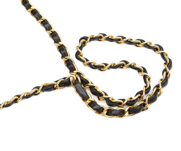 CHANEL シャネル 5番 A03568 黒 ラム フルフラップ G金具 プッシュロック マトラッセ23 バッグ ショルダーバッグ