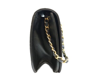 CHANEL シャネル 5番 A03568 黒 ラム フルフラップ G金具 プッシュロック マトラッセ23 バッグ ショルダーバッグ