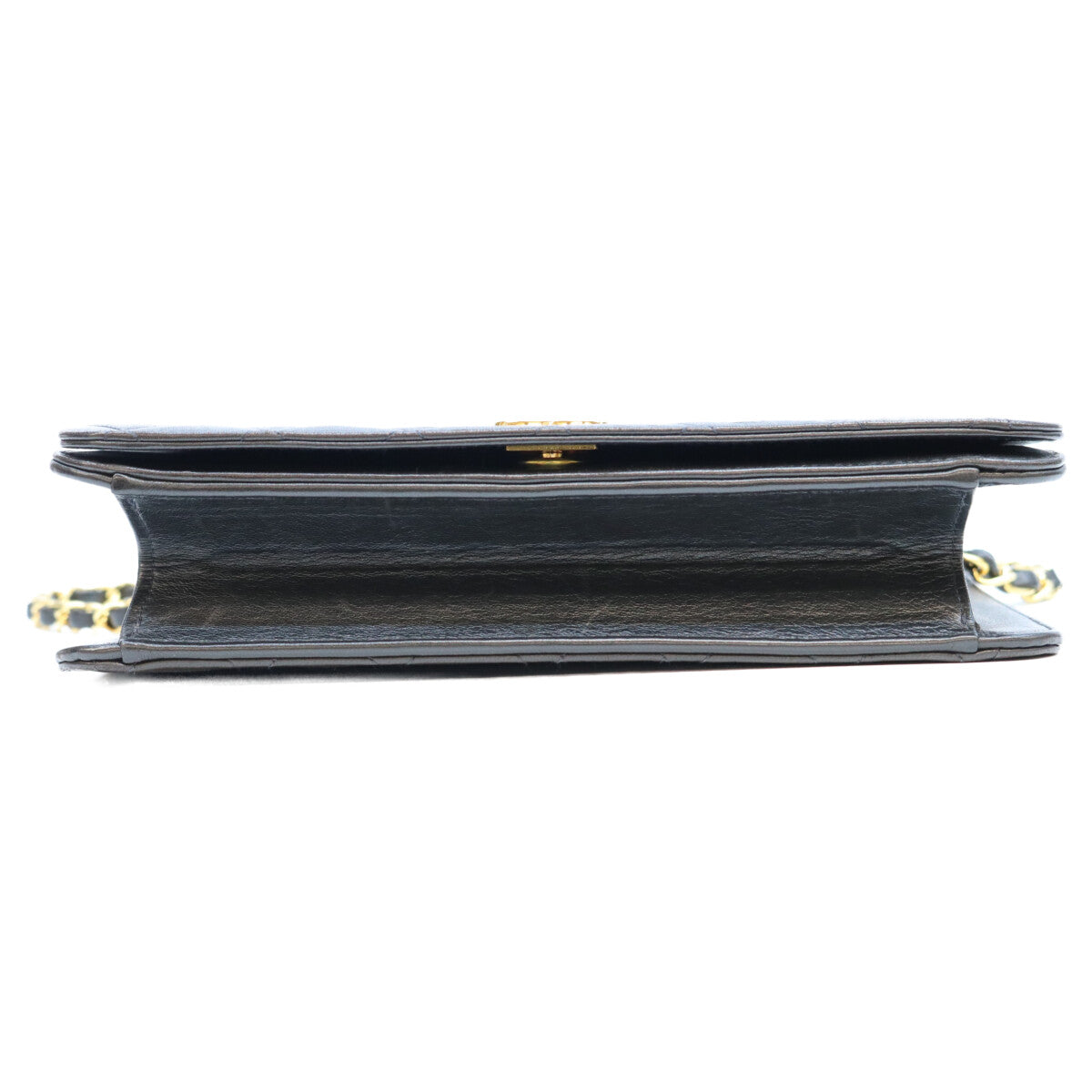 CHANEL シャネル 5番 A03568 黒 ラム フルフラップ G金具 プッシュロック マトラッセ23 バッグ ショルダーバッグ