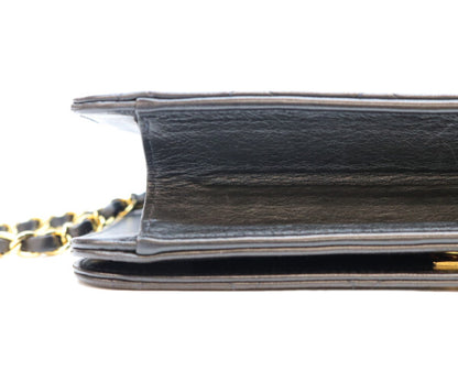CHANEL シャネル 5番 A03568 黒 ラム フルフラップ G金具 プッシュロック マトラッセ23 バッグ ショルダーバッグ