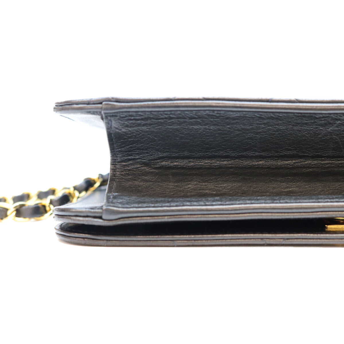 CHANEL シャネル 5番 A03568 黒 ラム フルフラップ G金具 プッシュロック マトラッセ23 バッグ ショルダーバッグ