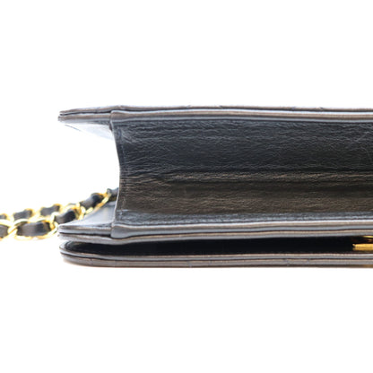 CHANEL シャネル 5番 A03568 黒 ラム フルフラップ G金具 プッシュロック マトラッセ23 バッグ ショルダーバッグ