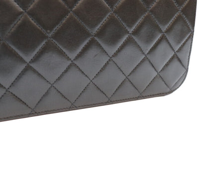 CHANEL シャネル 5番 A03568 黒 ラム フルフラップ G金具 プッシュロック マトラッセ23 バッグ ショルダーバッグ