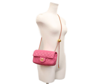 CHANEL シャネル 29番 AS1787 ピンク ラム ゴールド金具 パールクラッシュ/ココボール ミニマトラッセ20 バッグ ショルダーバッグ