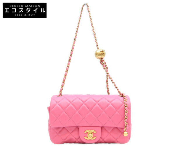 CHANEL シャネル 29番 AS1787 ピンク ラム ゴールド金具 パールクラッシュ/ココボール ミニマトラッセ20 バッグ ショルダーバッグ