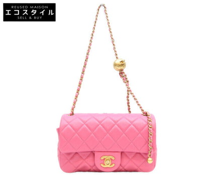 CHANEL シャネル 29番 AS1787 ピンク ラム ゴールド金具 パールクラッシュ/ココボール ミニマトラッセ20 バッグ ショルダーバッグ
