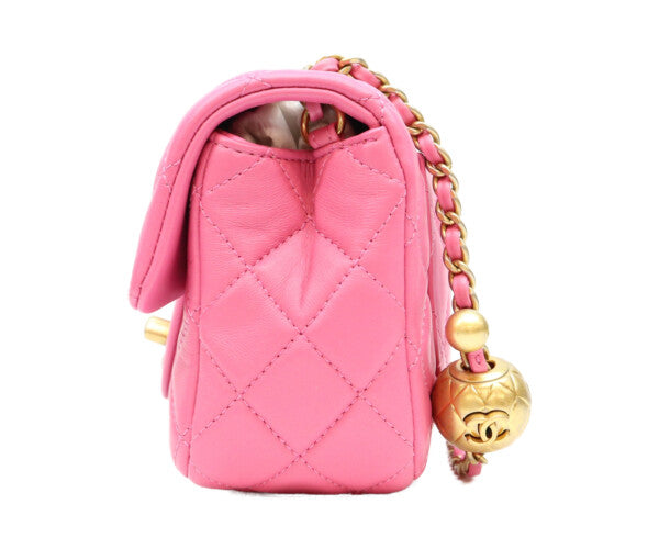 CHANEL シャネル 29番 AS1787 ピンク ラム ゴールド金具 パールクラッシュ/ココボール ミニマトラッセ20 バッグ ショルダーバッグ