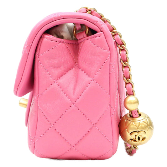 CHANEL シャネル 29番 AS1787 ピンク ラム ゴールド金具 パールクラッシュ/ココボール ミニマトラッセ20 バッグ ショルダーバッグ