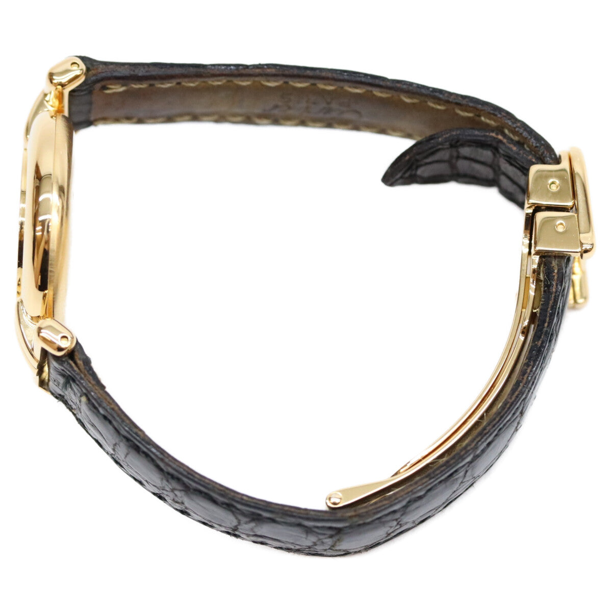 Cartier カルティエ 80-90s 925 マストコリゼSMヴェルメイユ センターグレイ文字盤 QZ 時計 腕時計