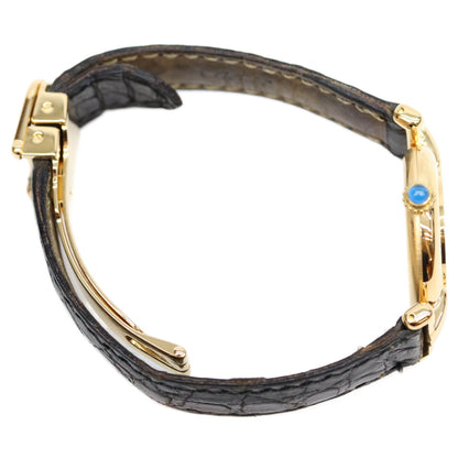 Cartier カルティエ 80-90s 925 マストコリゼSMヴェルメイユ センターグレイ文字盤 QZ 時計 腕時計