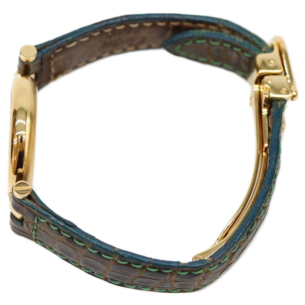Cartier カルティエ 94s 925 マストヴァンドームSM ヴェルメイユ クロコ シルバーオパラン文字盤 QZ 時計 腕時計
