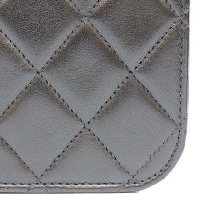 CHANEL シャネル No. 5 A03568 black lambskin full-flap gold-fittings push-lock Matelassé 23 bag shoulder bag