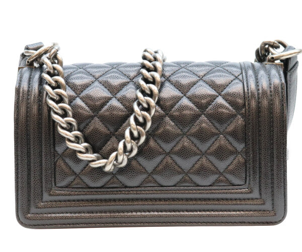 CHANEL シャネル 29番 A67085 黒 キャビア シルバー金具 ボーイシャネル20スモール バッグ ショルダーバッグ