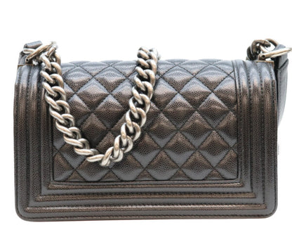 CHANEL シャネル 29番 A67085 黒 キャビア シルバー金具 ボーイシャネル20スモール バッグ ショルダーバッグ