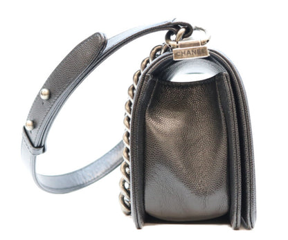 CHANEL シャネル 29番 A67085 黒 キャビア シルバー金具 ボーイシャネル20スモール バッグ ショルダーバッグ