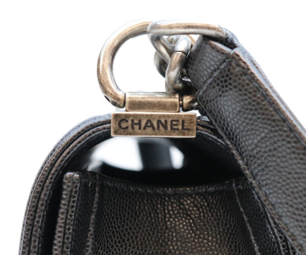 CHANEL シャネル 29番 A67085 黒 キャビア シルバー金具 ボーイシャネル20スモール バッグ ショルダーバッグ