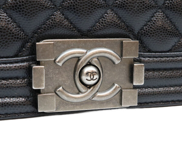 CHANEL シャネル 29番 A67085 黒 キャビア シルバー金具 ボーイシャネル20スモール バッグ ショルダーバッグ