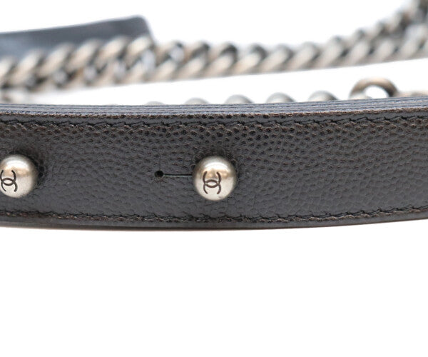 CHANEL シャネル 29番 A67085 黒 キャビア シルバー金具 ボーイシャネル20スモール バッグ ショルダーバッグ
