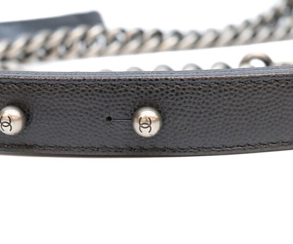 CHANEL シャネル 29番 A67085 黒 キャビア シルバー金具 ボーイシャネル20スモール バッグ ショルダーバッグ
