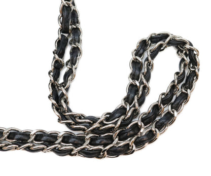 CHANEL シャネル 18番 A58600 黒 ラム シルバー金具 ダブルフラップ デカマトラッセ30 バッグ ショルダーバッグ