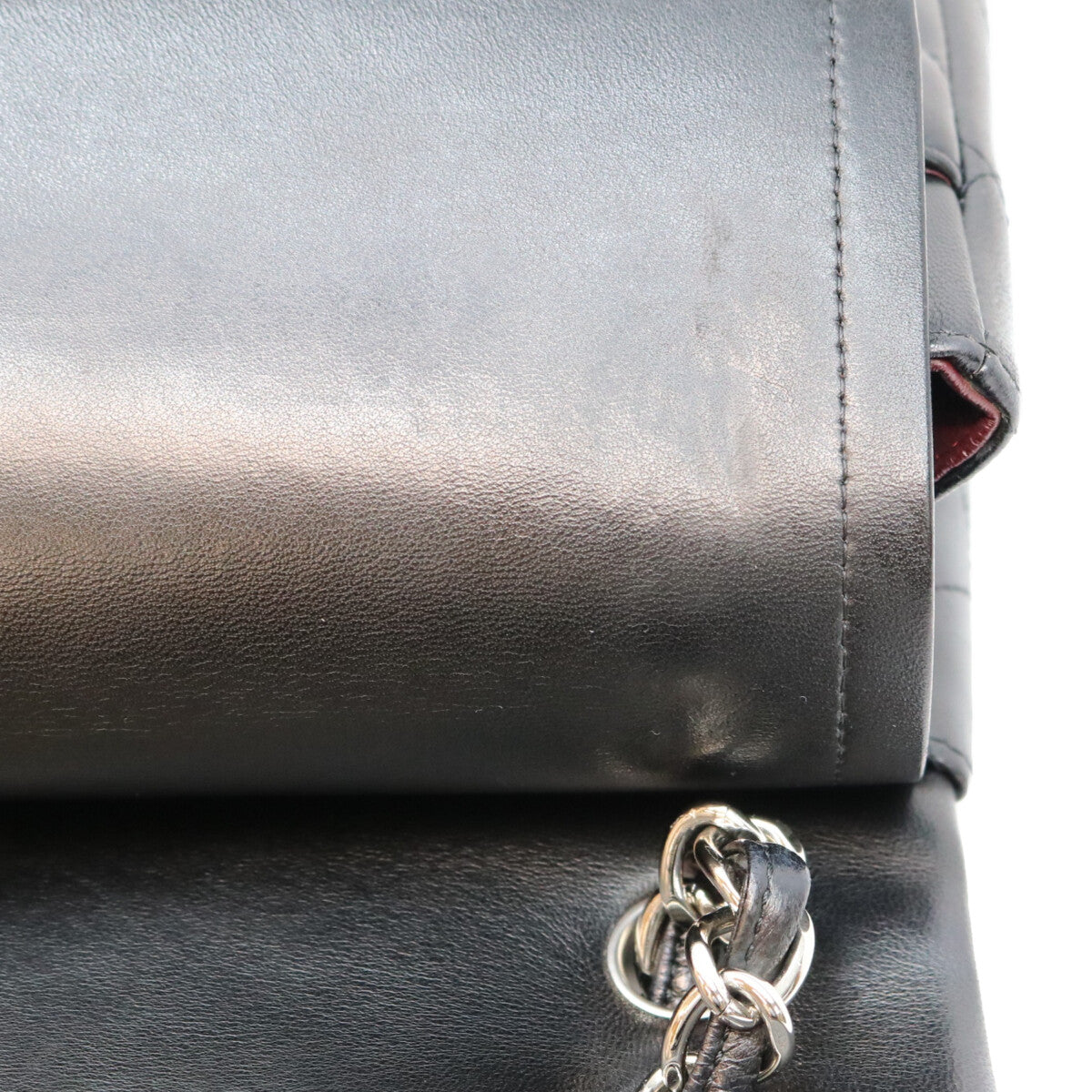 CHANEL シャネル No. 18 A58600 Black Lambskin Silver Hardware Double-Flap Maxi Matelassé 30 Bag Shoulder Bag