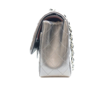 CHANEL シャネル 18番 A58600 黒 ラム シルバー金具 ダブルフラップ デカマトラッセ30 バッグ ショルダーバッグ