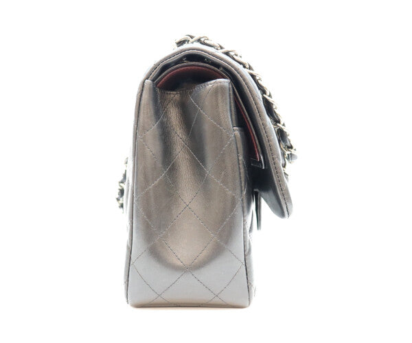 CHANEL シャネル 18番 A58600 黒 ラム シルバー金具 ダブルフラップ デカマトラッセ30 バッグ ショルダーバッグ