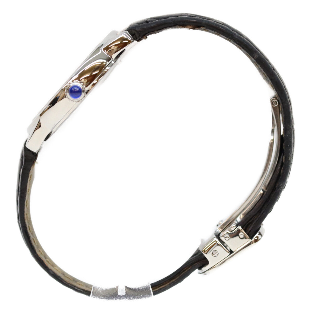Cartier カルティエ W6700155 SS ロンドソロSM クロコ シルバーローマ文字盤 QZ 時計 腕時計
