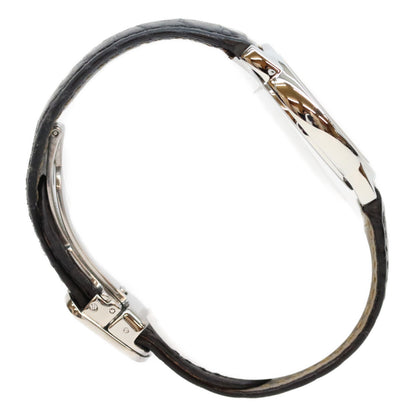 Cartier カルティエ W6700155 SS ロンドソロSM クロコ シルバーローマ文字盤 QZ 時計 腕時計