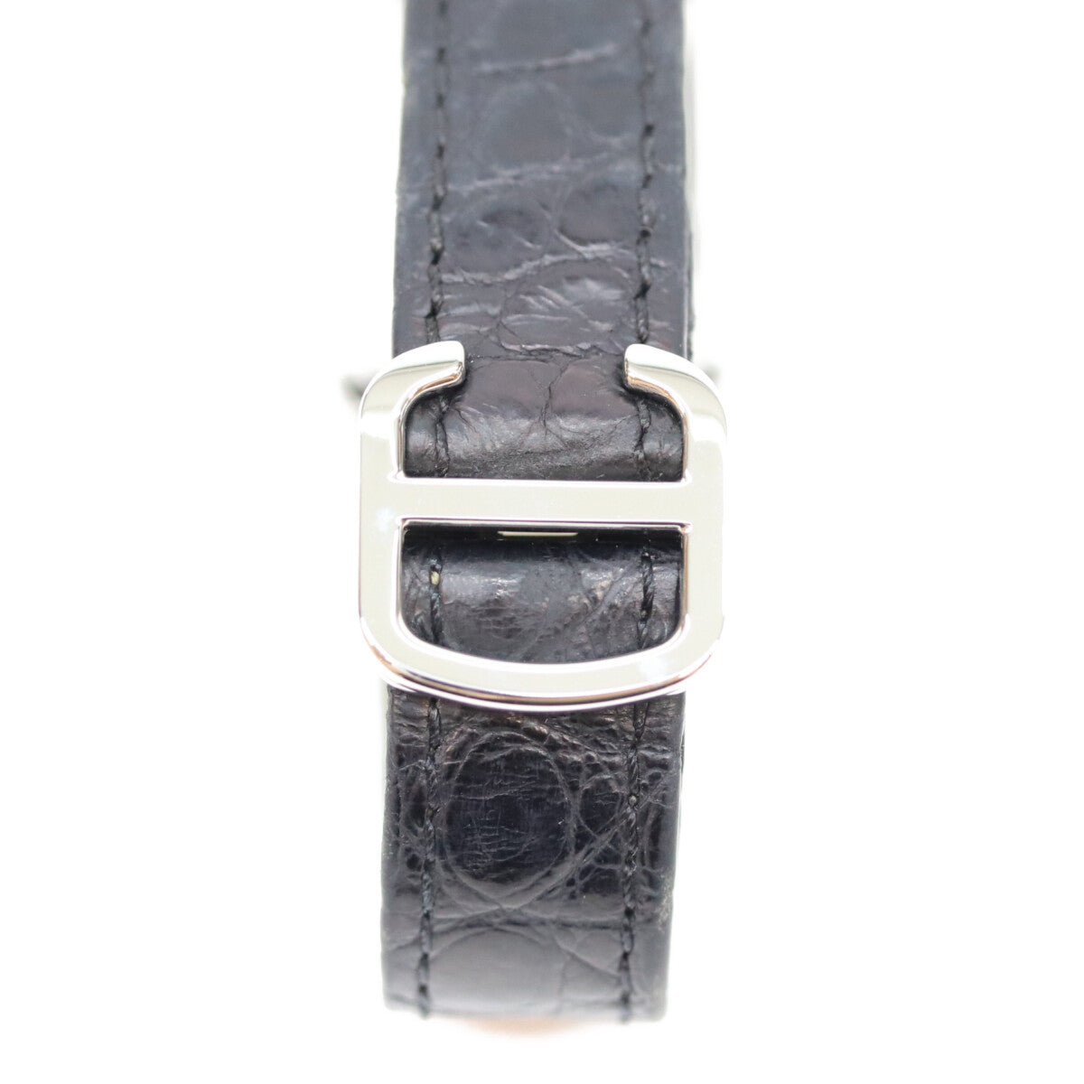 Cartier カルティエ W6700155 SS ロンドソロSM クロコ シルバーローマ文字盤 QZ 時計 腕時計