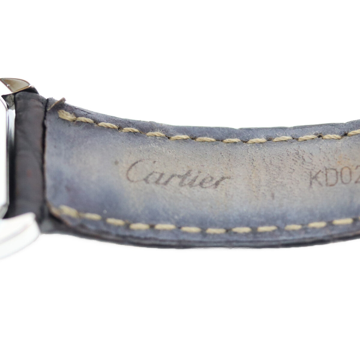 Cartier カルティエ W6700155 SS ロンドソロSM クロコ シルバーローマ文字盤 QZ 時計 腕時計