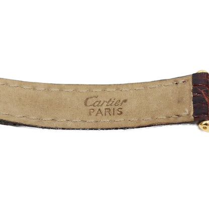 Cartier カルティエ 92年 925 マストコリゼSM ヴェルメイユ アイボリーローマ文字盤 QZ 時計 腕時計
