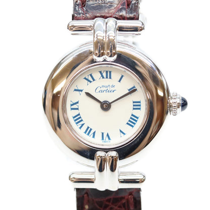 Cartier カルティエ 94年 W1001665 925 シルバー マストコリゼSM QZ 時計 腕時計