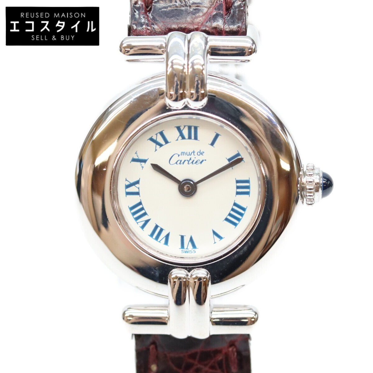 Cartier カルティエ 94年 W1001665 925 シルバー マストコリゼSM QZ 時計 腕時計