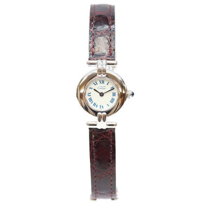 Cartier カルティエ 94年 W1001665 925 シルバー マストコリゼSM QZ 時計 腕時計