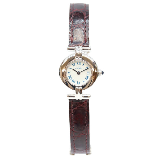 Cartier カルティエ 94年 W1001665 925 シルバー マストコリゼSM QZ 時計 腕時計